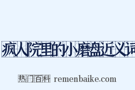 疯人院里的小磨盘近义词是什么意思的图片